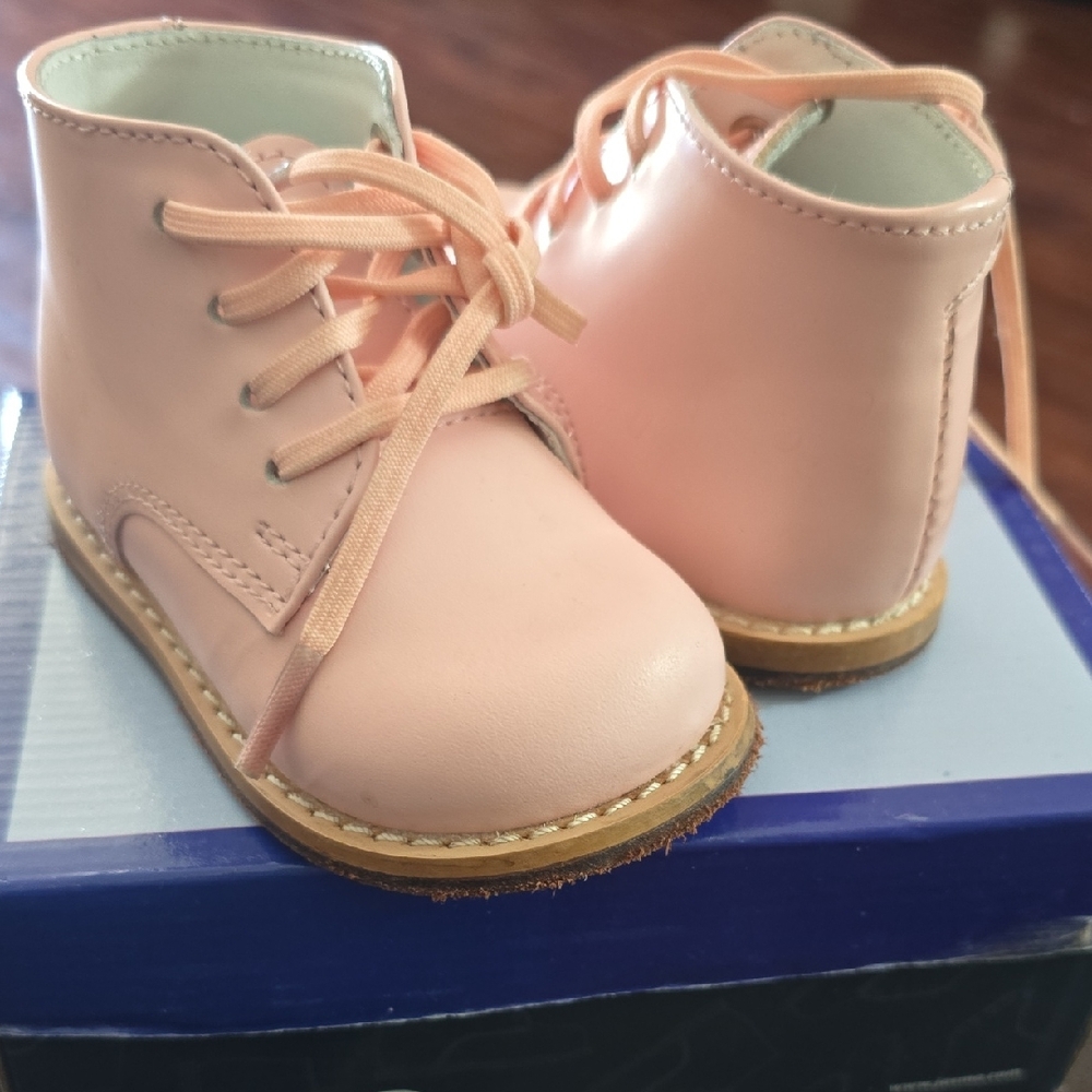 Josmo Peach Lace-Up Baby Boots